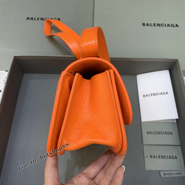 Balenciaga專櫃爆款大號鱷魚橙肩背包 巴黎世家新款Gossip bag斜挎包 fyj1305